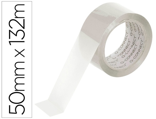 [2155949] Q-CONNECT - Cinta adhesiva polipropileno transparente 132 mt x 50 mm para embalaje (Ref. KF11269)