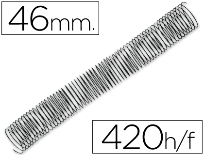 [2064085] Q-CONNECT - ESPIRAL METALICO 64 5:1 46MM 1,2MM CAJA DE 25 UNIDADES (Ref.KF04462)