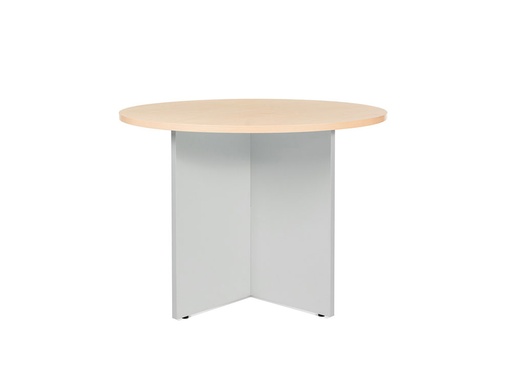 [9150705] ROCADA - MESA DE REUNION MEETING ESTRUCTURA MADERA GRIS EN ASPAS TABLERO HAYA 100 CM DIAMETRO (Ref.3005AB01)