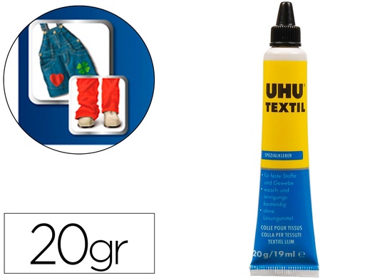 [2160427] UHU - Pegamento especial textil tubo 20 gr en blister (Ref. 64662)