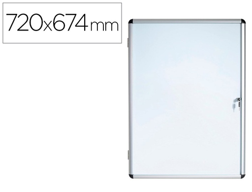 [2062865] BI-OFFICE - VITRINA DE ANUNCIOS FONDO magnético EXTRAPLANA DE INTERIOR 720X674 MM (Ref.VT620109150)