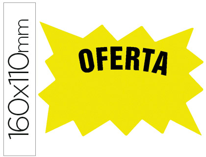 [2024566] CARTEL CARTULINA ETIQUETAS MARCAPRECIOS AMARILLO FLUORESCENTE 160X110 MM -BOLSA DE 50 ETIQUETAS (Ref.M-7º-AM)