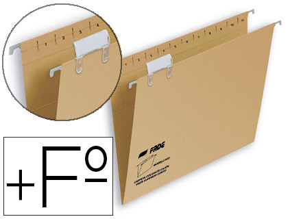 [2072500] FADE - CARPETA COLGANTE FOLIO PROLONGADO VISOR SUPERIOR KRAFT ECO (Ref.400064831)