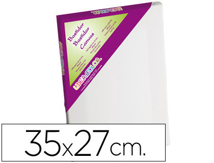 [2043017] LIDERCOLOR - BASTIDOR 5F LIENZO GRAPADO LATERAL ALGODON 100% MARCO PAWLONIA 1,8X3,8 CM BORDES MADERA 35X27 CM (Ref.A30208-5F)