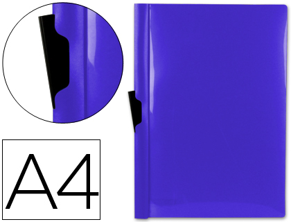 [2026902] LIDERPAPEL - CARPETA DOSSIER PINZA LATERAL 45322 POLIPROPILENO DIN A4 AZUL 60 HOJAS PINZA DESLIZANTE (Ref.DP11)