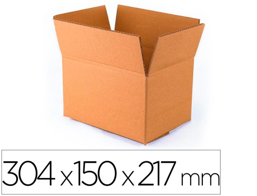 [2152602] Q-CONNECT - Caja para embalar us os varios carton doble canal marron 304x150x217 mm (Ref. 152602)