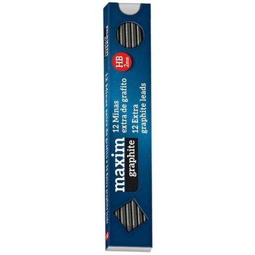 [9004984] ALPINO - Mina Maxim Estuche 12ud Trazo 2 mm HB grafito (Ref.PM000200)