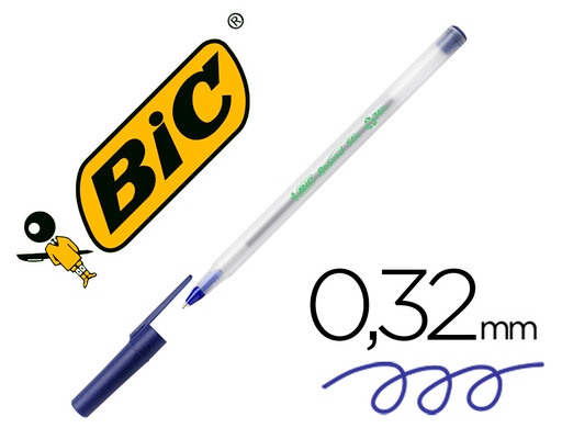 [1839157] BIC - Boligrafo Round Stic Azul Trazo 0.4 mm Tinta aceite 893240 (Ref.880686)