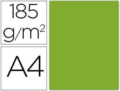 [9054800] CANSON - Cartulina 50 Hojas A4 Verde manzana 185 gr (Ref.200040171)