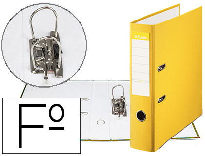 [9063042] ESSELTE - Archivador de Palanca Folio Lomo 75mm Amarillo (Ref.42324)