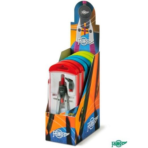 [9936877] FAIBO - COMPAS ESCOLAR SERIE DISEÑO EXPOSITOR de 6 (Ref.613EXP)