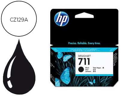 [9079826] HP ( HEWLETT PACKARD ) - Cartuchos ORIGINALES Inyección De Tinta 711 Negro (Ref.CZ129A)