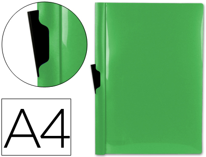 [2026903] LIDERPAPEL - CARPETA DOSSIER PINZA LATERAL 45323 POLIPROPILENO DIN A4 VERDE 60 HOJAS PINZA DESLIZANTE (Ref.DP12)