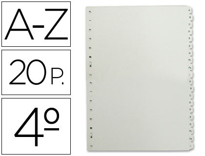 [2003836] MULTIFIN - SEPARADOR ALFABETICO PLASTICO 3002 (Ref.4635200)