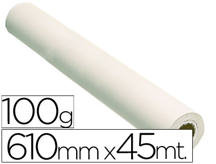 [2033814] PAPEL REPROGRAFIA GRAFIC 100 GRS. PARA PLOTTER -PAPEL ESTUCADO BLANCO MATE 610X45 MTS. 1440 DPI (Ref.76104510MB)