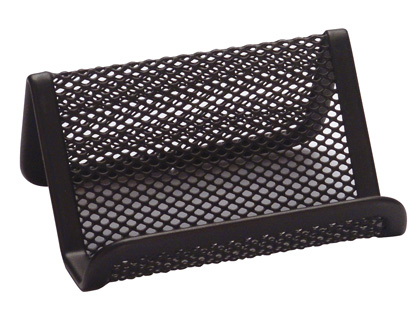 [2039925] Q-CONNECT - PORTATARJETA METALICO NEGRO 11X7,5X5 CM (Ref.KF04728)