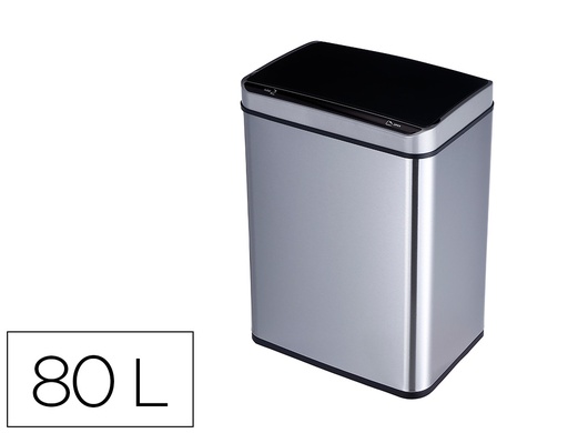 [2156177] Q-CONNECT - Papelera metalica con sensor automatico capacidad 80 litros 820x270x400 mm (Ref. KF11310)