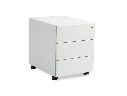 [2150644] ROCADA - Cajonera metalica con tres cajones serie store 58x40x59,5 cm acabado ac13 blanco/blanco (Ref. 4054AC15)