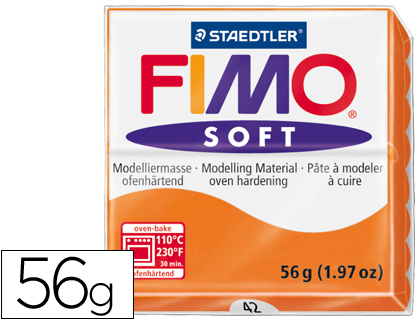[2054653] STAEDTLER - PASTA FIMO SOFT 56 GR COLOR NARANJA (Ref.8020-42)