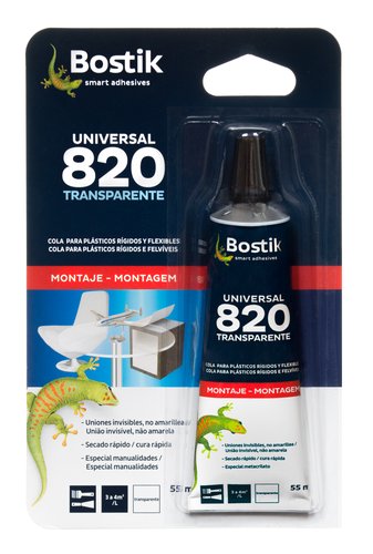 [2054830] BOSTIK - PEGAMENTO UNIVERSAL TRANSPARENTE 55 ML UNIDAD (Ref.001631)