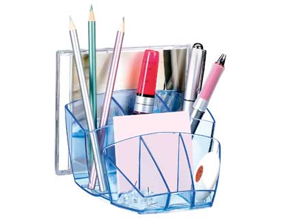 [2057176] CEP - ORGANIZADOR SOBREMESA CONFOR ICE BLUE PLASTICO TRANSPARENTE CELESTE (Ref.1005800741)