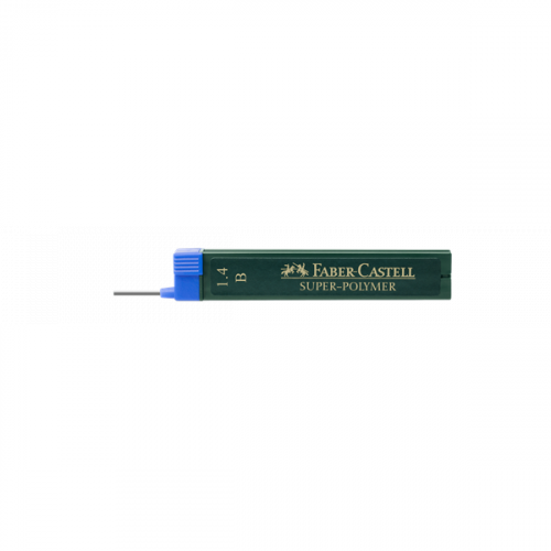 [1152591] FABER CASTELL - Mina Super Polymer Estuche 6ud Trazo 1.4 mm B (Ref.121411)