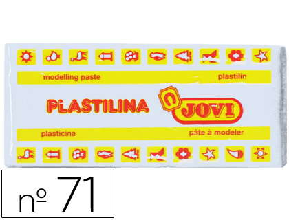 [2022138] JOVI - PLASTILINA 71 BLANCO -UNIDAD -TAMAÑO MEDIANO (Ref.71-01)
