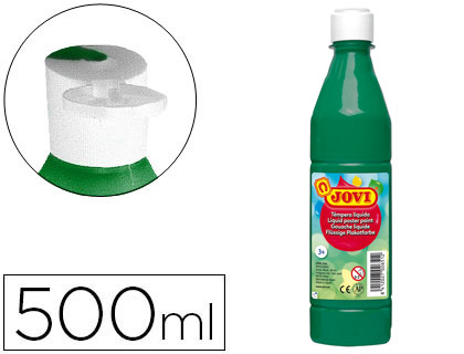 [9020119] JOVI - Tempera LÍQUIDA VERDE OSCURO 500ML (Ref.50619)