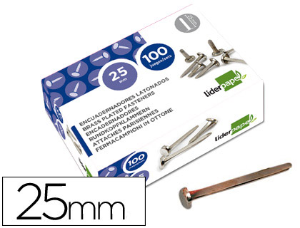 [2002827] LIDERPAPEL - ENCUADERNADORES N.5 25 MM -CAJA DE 100 (Ref.FS13)