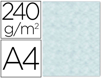 [2064709] LIDERPAPEL - PAPEL COLOR PERGAMINO CON BORDES A4 240G/M2 AZUL PACK DE 10 HOJAS (Ref.PW13)