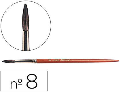 [2005975] LIDERPAPEL - PINCELES ACUARELA Nº 8 -VIROLA CROMADA PELO ENGOMADO (Ref.PI08)