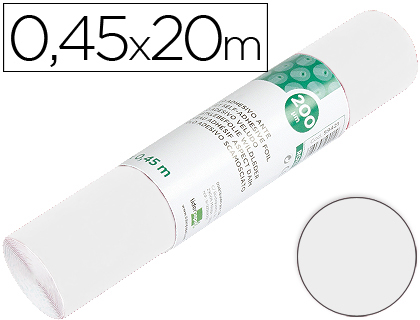 [2059418] LIDERPAPEL - ROLLO ADHESIVO UNICOLOR BLANCO BRILLO ROLLO DE 0,45 X 20 MT (Ref.RO09)