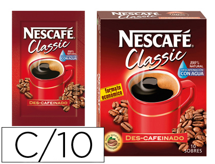 [2072333] NESCAFE - CAFE DESCAFEINADO MONODOSIS CAJA DE 10 SOBRES (Ref.9174)