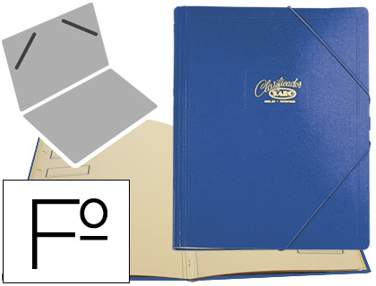 [2023375] SARO - CARPETA CLASIFICADOR Cartón COMPACTO FOLIO AZUL -12 DEPARTAMENTOS (Ref.30-A)
