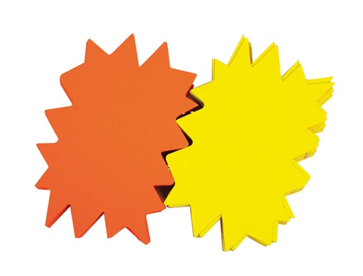 [2024563] CARTEL CARTULINA ETIQUETA MARCAPRECIOS AMARILLO FLUORESCENTE 110X80 MM -BOLSA DE 50 ETIQUETAS (Ref.M-6º-AM)