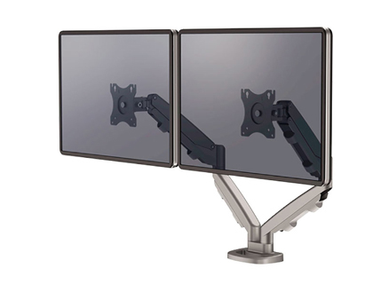 [9156523] FELLOWES - Brazo para monitor serie eppa ajustable altura 2 pantallas normativa vesa hasta 10 kg plata (Ref. 9683301)