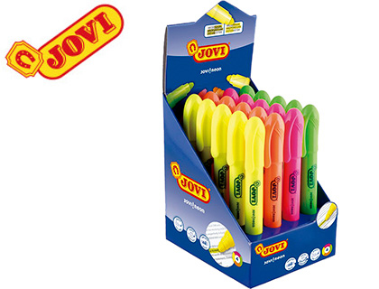 [9079338] JOVI - Marcador de cera gel fluorescente expositor de 20 unidades colores surtidos (Ref. 1829)