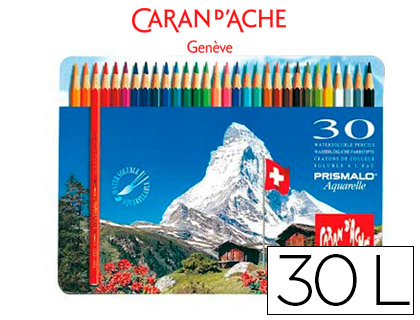 [2057186] LAPICES DE COLORES PRISMALO ACUARELABLES CAJA METALICA DE 30 COLORES SURTIDOS (Ref.CD999-330)