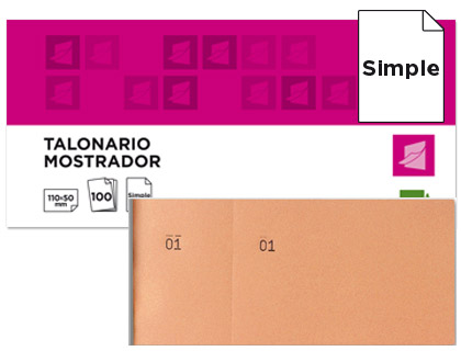[2021853] LIDERPAPEL - TALONARIO MOSTRADOR 50X110 MM NARANJA CON MATRIZ (Ref.TL10)