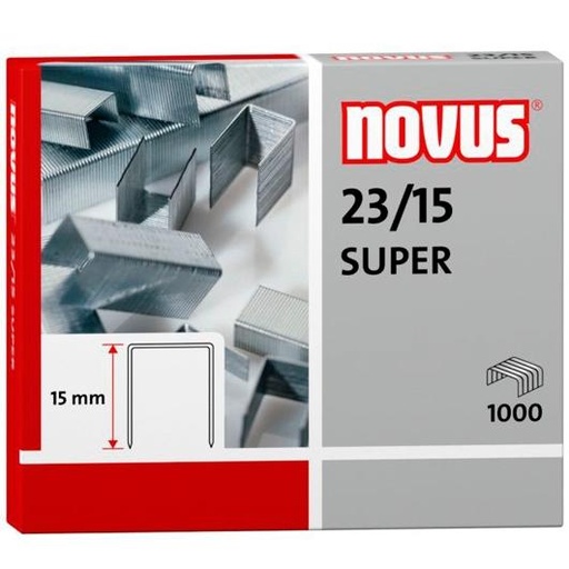 [9939779] NOVUS - GRAPAS GRUESOS 23/15 GALVANIZADAS caja de 1000 (Ref.042-0044)