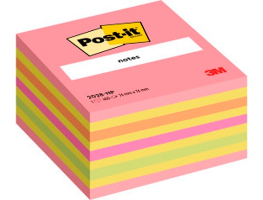 [9046770] POST-IT - Cubo notas adhesivas 450h Rosa neon 76x76mm (Ref.FT510093204)