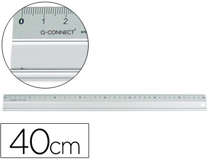[2017909] Q-CONNECT - REGLA METALICA ALUMINIO 40 CM (Ref.KF00287)