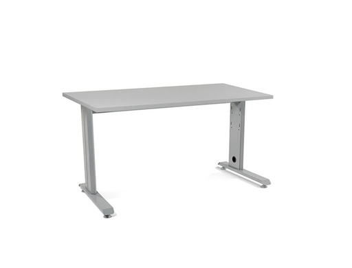 [9073037] ROCADA - Mesa rectangular Serie Metal Melamina Estructura en forma de L 140x80cm Gris (Ref.2001AC02)