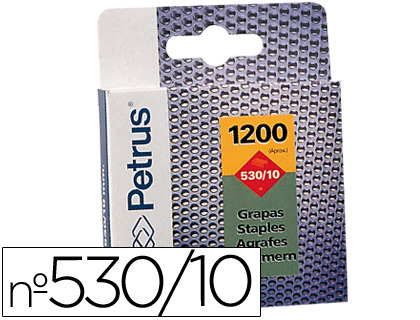 [2026515] PETRUS - GRAPAS Nº 530/10 -CAJA DE 1200 GRAPAS (Ref.77515)