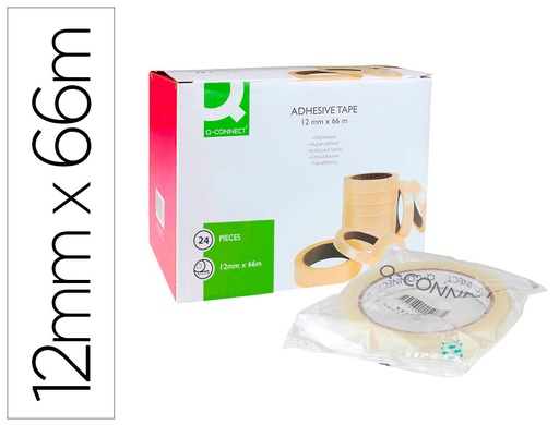 [2052675] Q-CONNECT - CINTA ADHESIVA 66 MT X 12 MM ENCELOFANADA (Ref.KF15088)