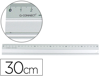 [2017908] Q-CONNECT - REGLA METALICA ALUMINIO 30 CM (Ref.KF00286)