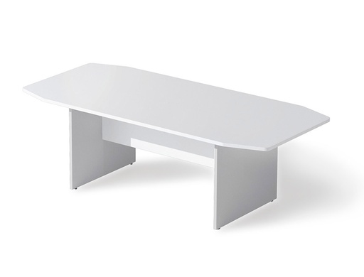 [9150731] ROCADA - MESA DE REUNION MEETING ESTRUCTURA MADERA GRIS ALUMINIO TABLERO MADERA BLANCO 220X100X72 CM (Ref.3003AB04)