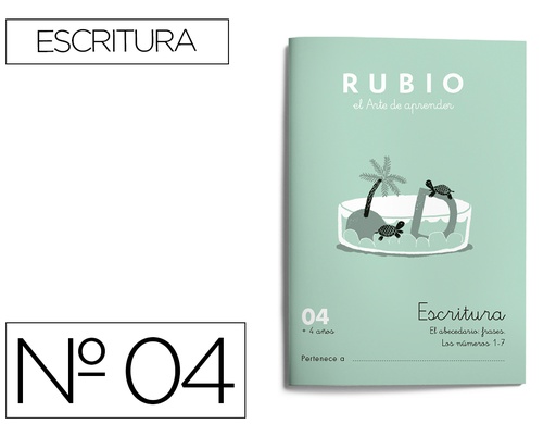 [9022475] RUBIO - Cuaderno ESCRITURA 04 (Ref.C04)