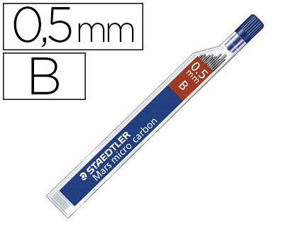 [9150292] STAEDTLER - MINAS MARS MICRO GRAFITO 0,5mm "B" TUBO 12unid. (Ref.250 05-B)
