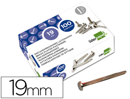 [2002837] LIDERPAPEL - ENCUADERNADORES N.3 19 MM -CAJA DE 100 (Ref.FS11)